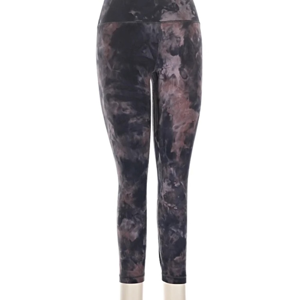 Lululemon Tie-Dye Marble Leggings in Black and Dusty Rose